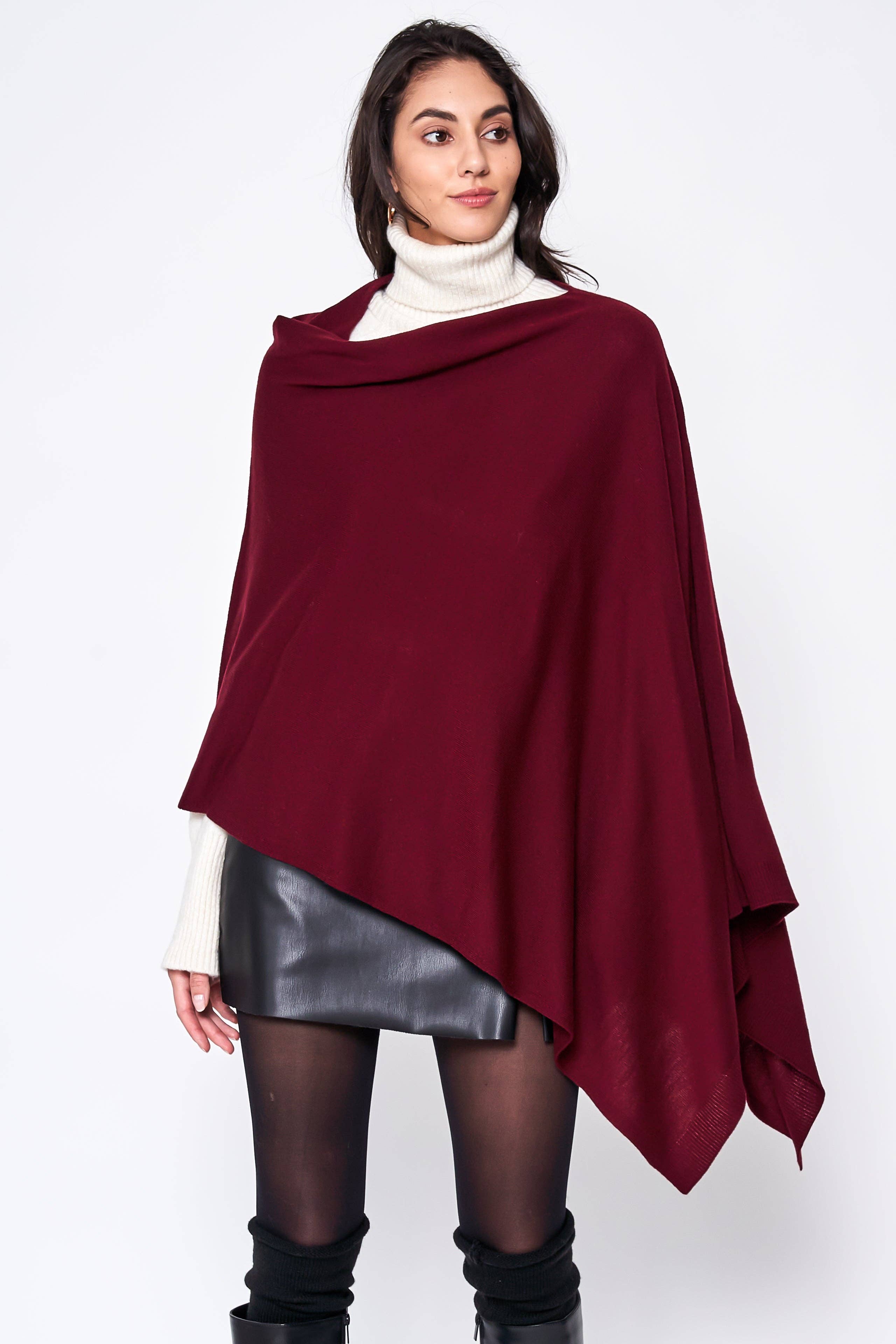 Do Everything In Love® - Wholesale Poncho - Women's - Solid Scarf Poncho1