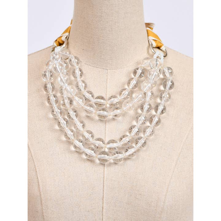 Victoria Moda - Wholesale Pendant/Charm Necklace - Short necklace with transparent beads1