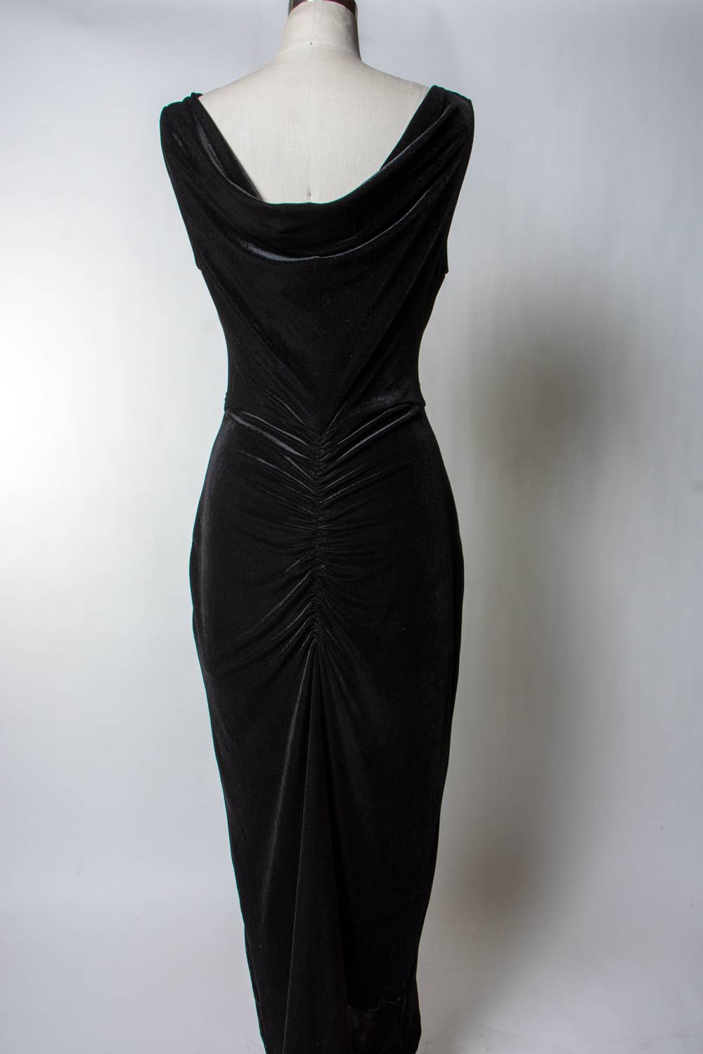 Heart of Haute - Wholesale Dress - Women's - MTO- Athena Gown, Black Stretch Velvet 9