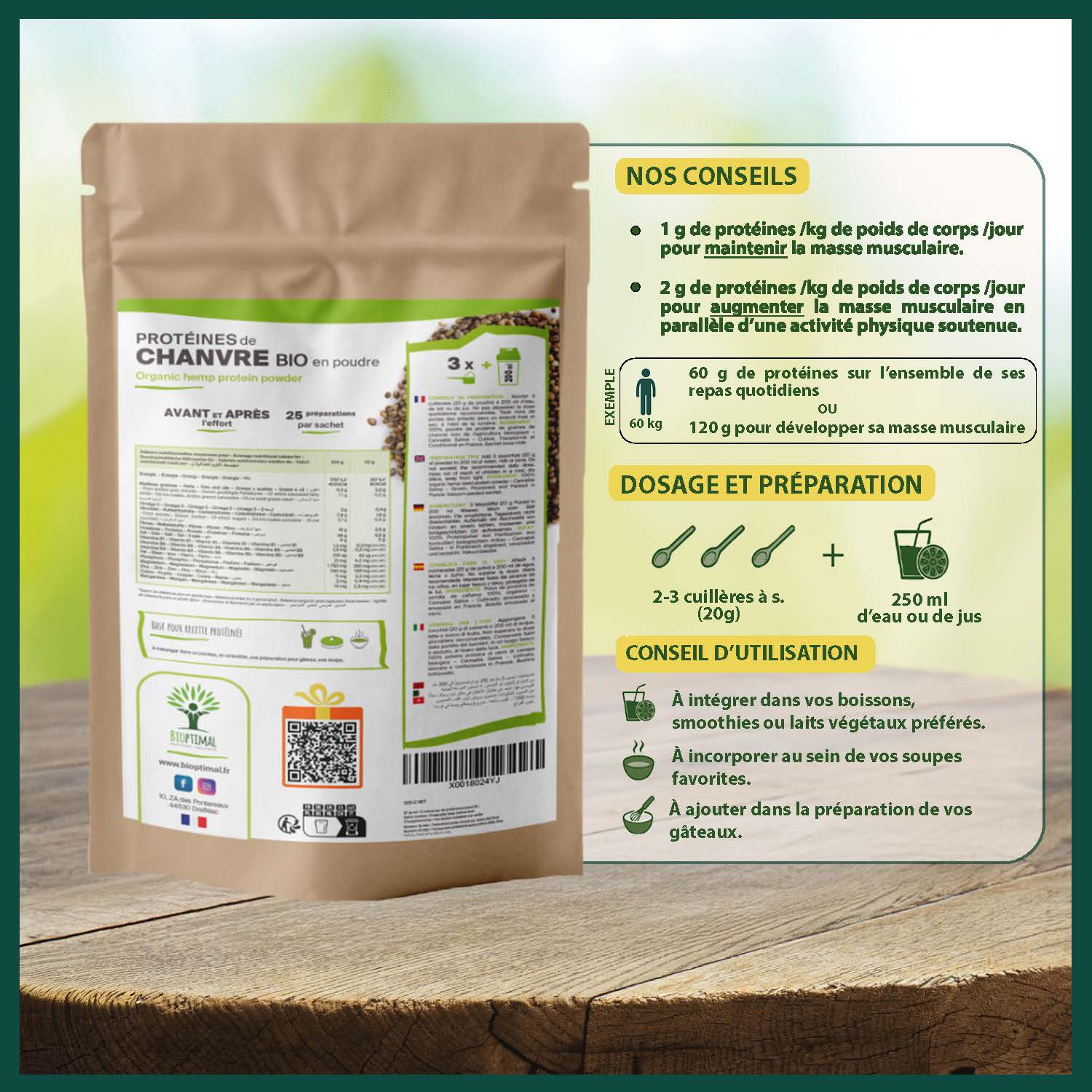 Bioptimal - Wholesale Protein/Superfood Powder - Organic Hemp Protein Powder - Bioptimal4