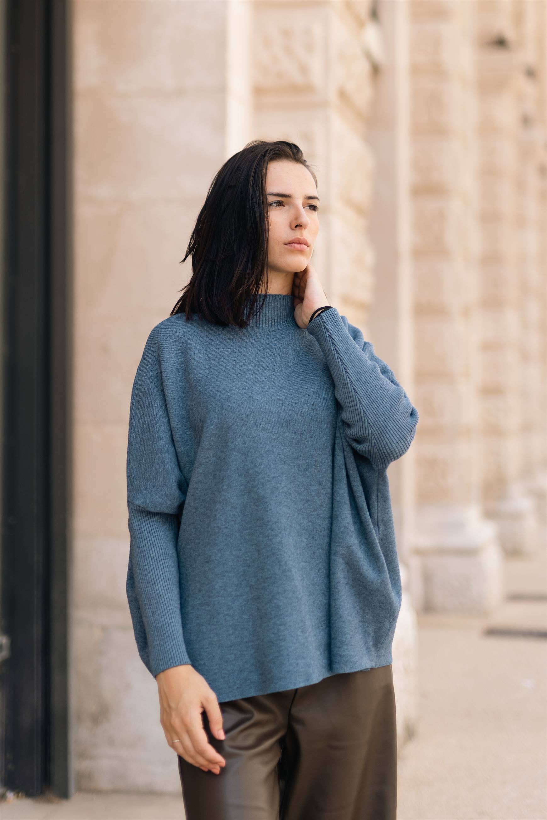 Cecile Wang - Vente Pull en maille – femme - Pull col roulé HY860397