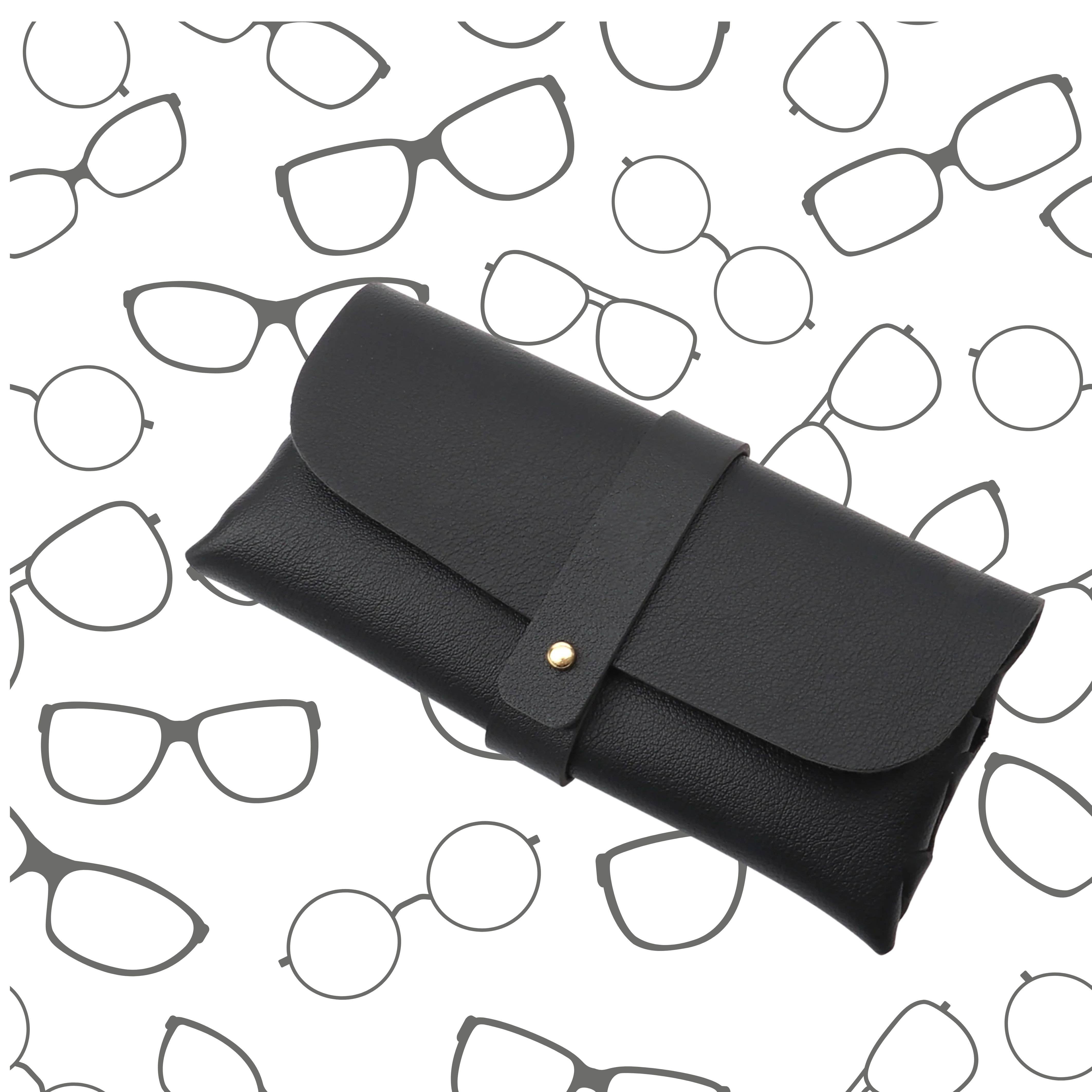 Magnifique Hearts - Wholesale Eyewear Cases & Holders - Women's - Slim PU Leather Eyeglasses Case with Collar Stud Closure0