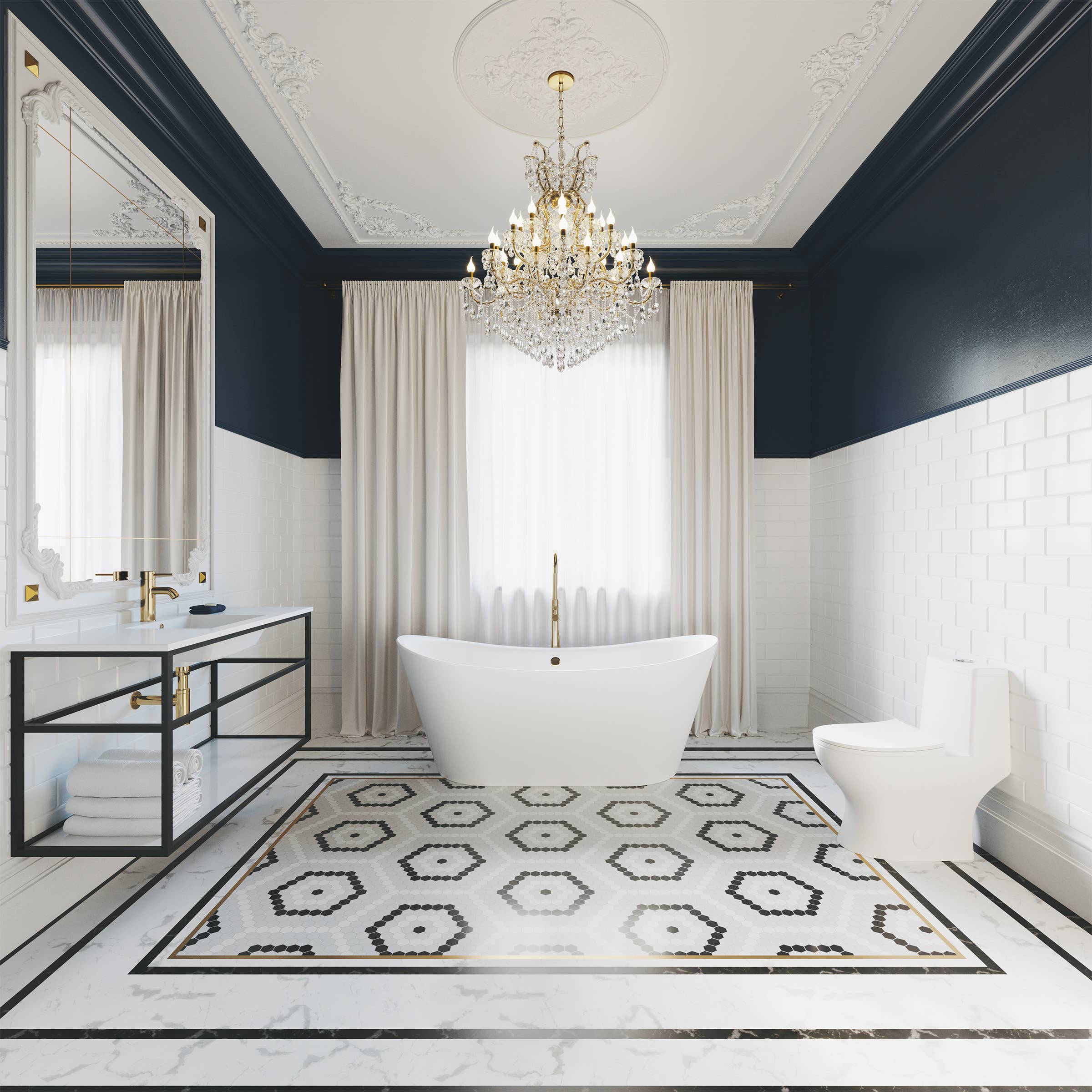 Swiss Madison - Wholesale Bathroom Accessory Set - Ivy Freestanding Bathtub Faucet in Brushed Gold10