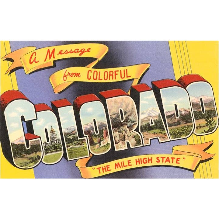Found Image Press - Wholesale Postcard - Postcard CO-03 A Message from Colorful Colorado