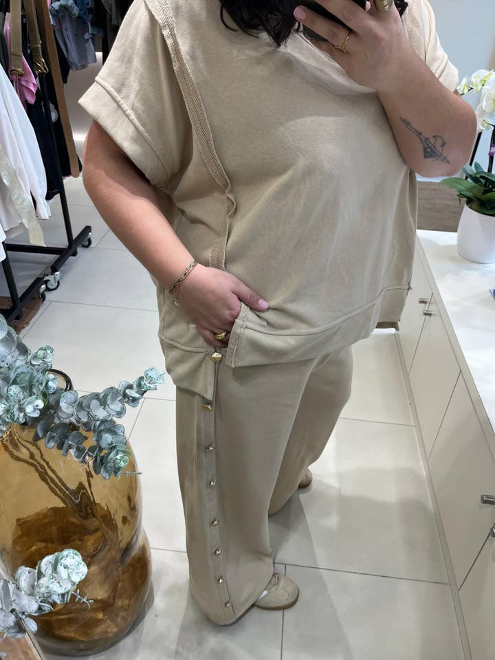 Plus Size - Loose V-Neck T-Shirt for wholesale by C'MELODIE