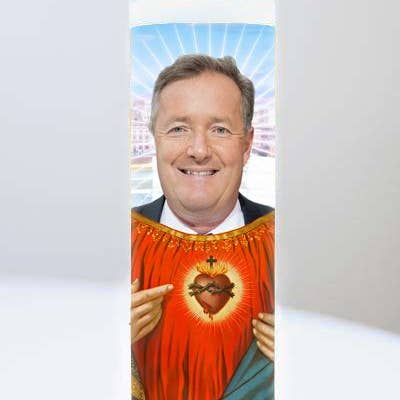 Piers Morgan Celebrity gebedskaars voor wholesale door Cool Story Gifts