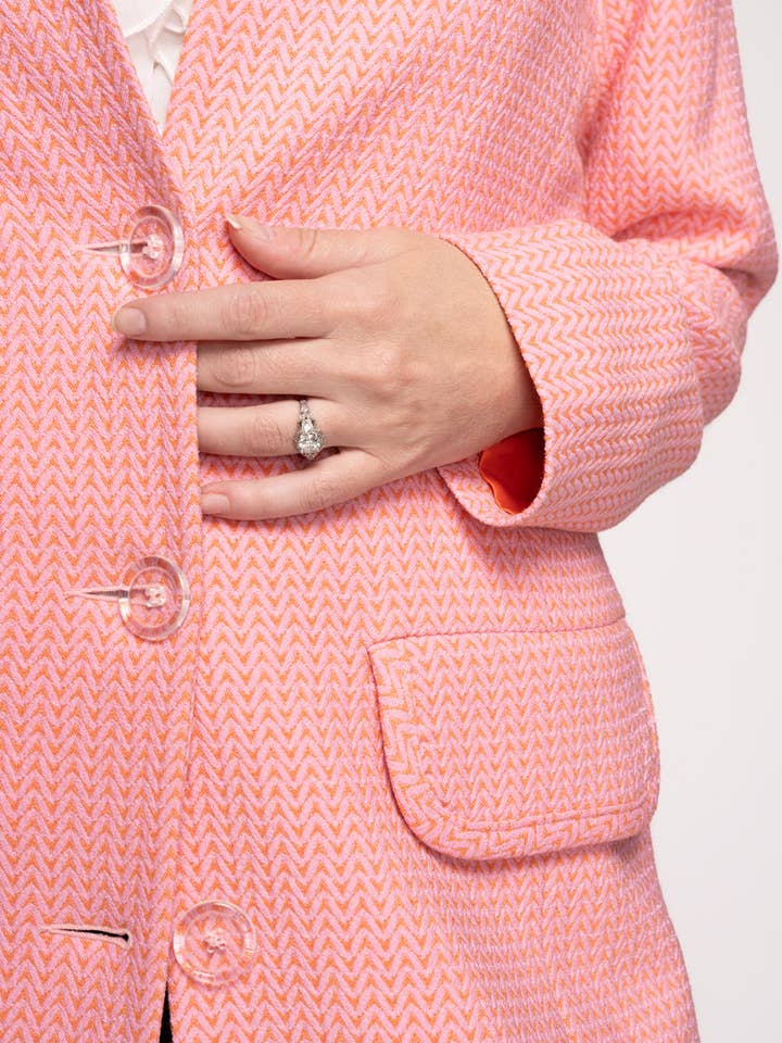 Linger Ln – Großhandel Mantel - Damen – Flo Linger Mantel in Rosa4