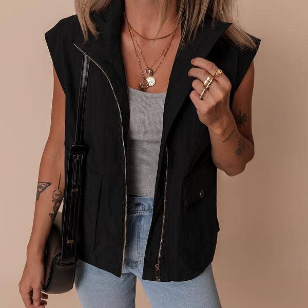 Metro Noir Vest for wholesale by Love, Kuza
