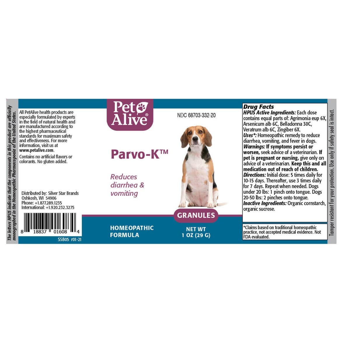 Pet Alive - Wholesale Pet Supplement - Dog - PetAlive® Parvo-K™ Granules2