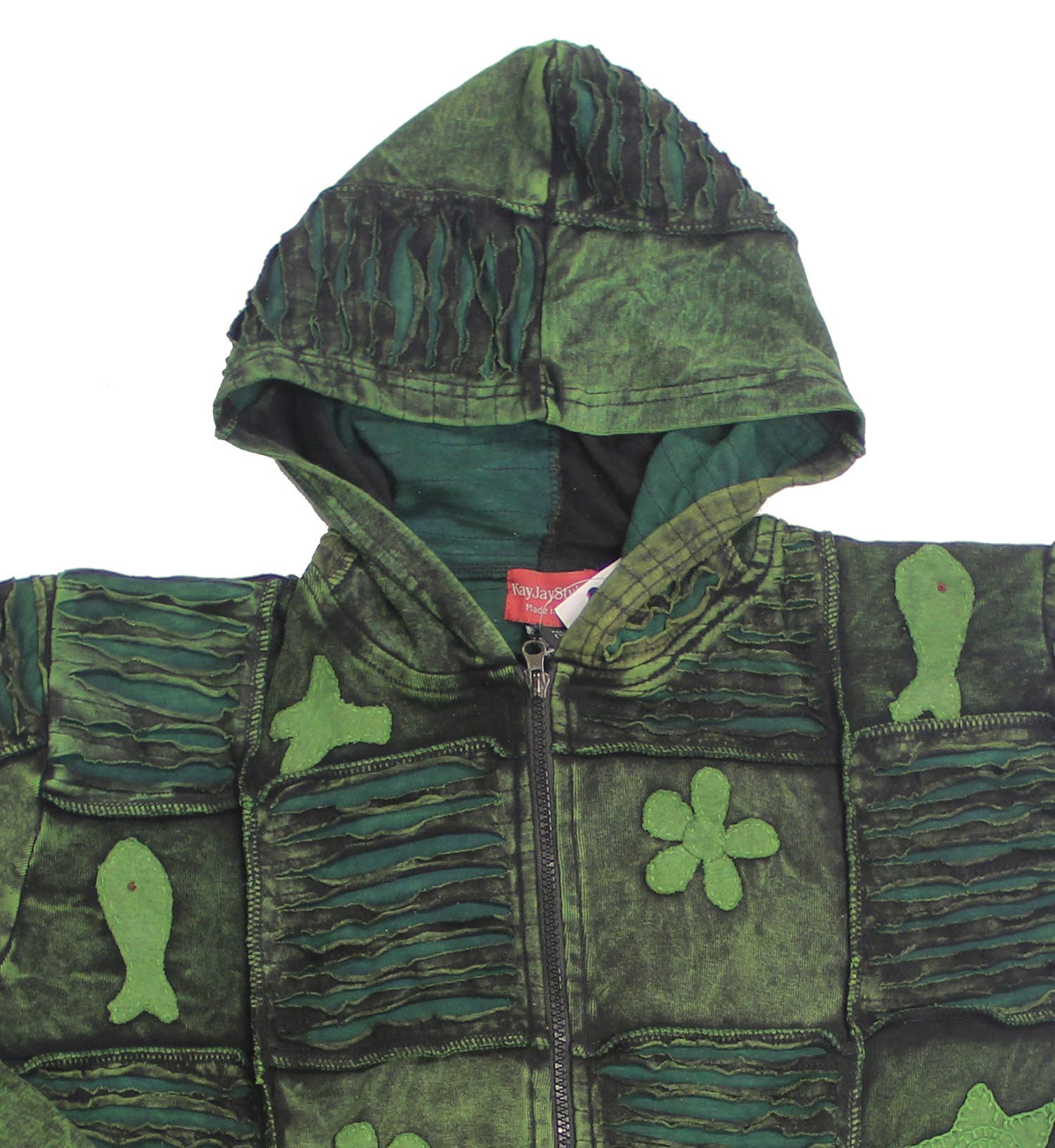 Lungta Imports - Vente Sweat à capuche – femme - Veste à capuche hippie bohème vintage pour femmes Nepal10