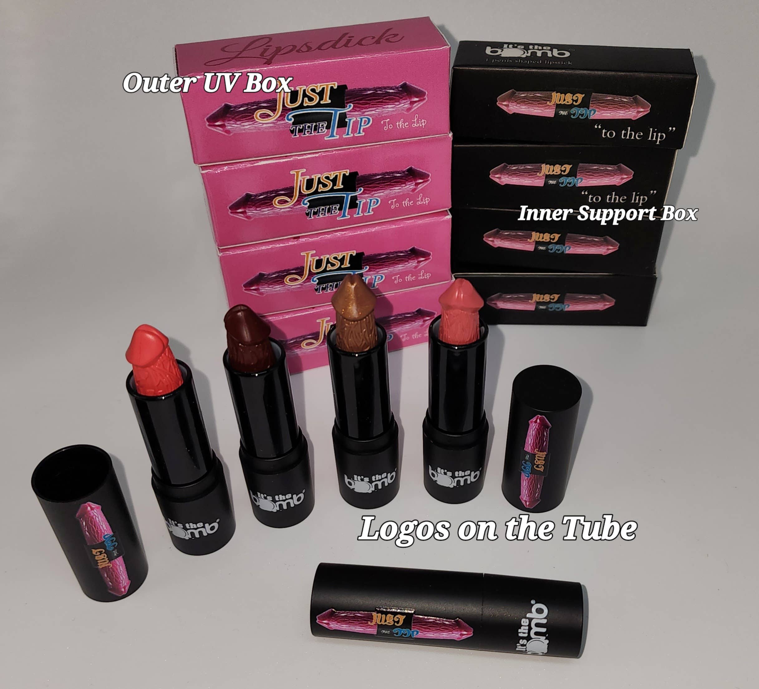 It's the BOMB® - Wholesale Lipstick - Just the Tip to the Lip' Penis Party Lipsticks 24 Bulk5