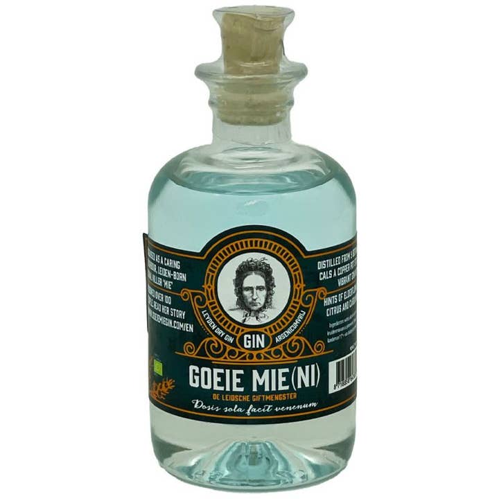 Good Mie Gin Mini i apoteksflaske med spids prop for engroshandel hos Goeie Mie Gin