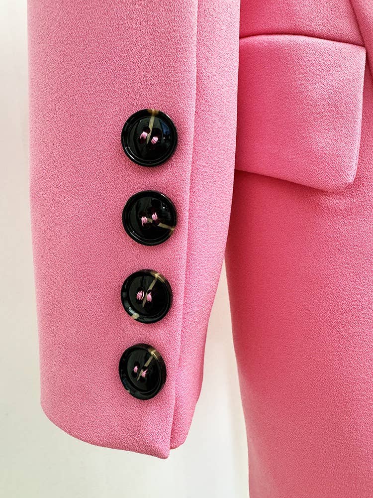 Rosa SET7-7Y Conjunto de terno fino com ponto de malha rosa chique para venda a revendedores na Faire9