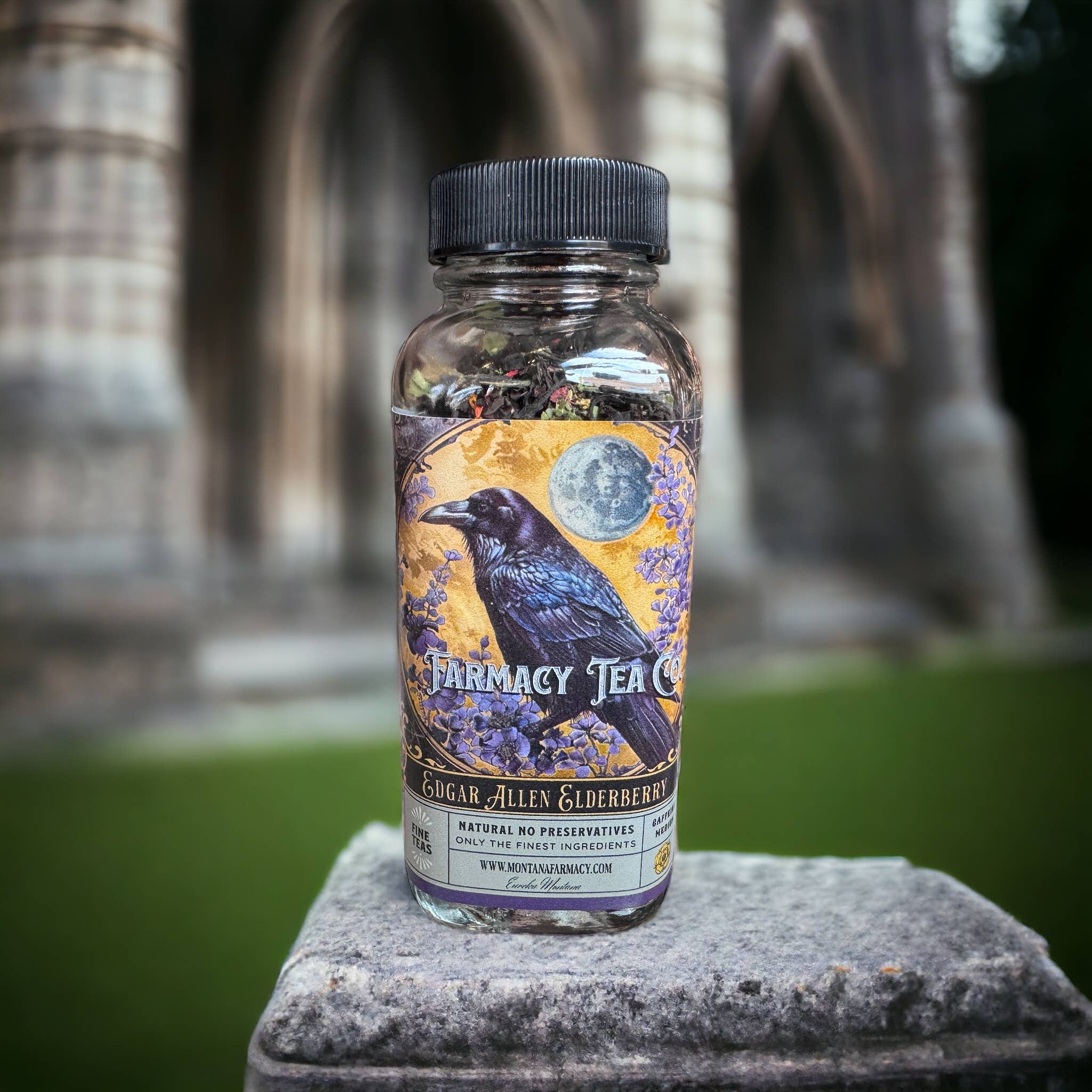 Montana Farmacy - Wholesale Losse thee - Edgar Allen Vlierbes Crowd Raven Dark Academia Dichter Thee3