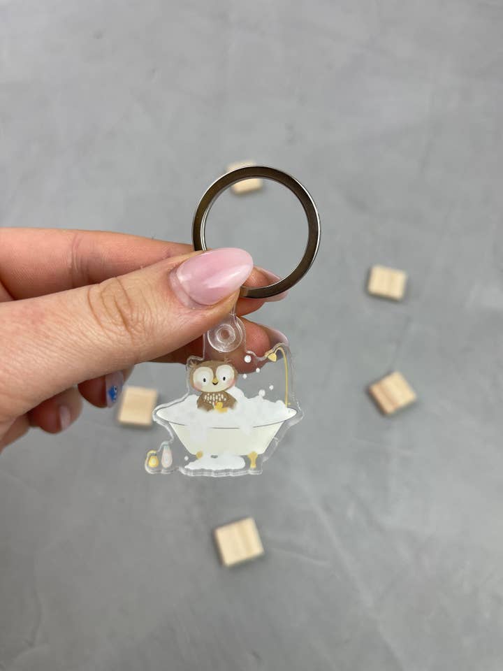 Porte-clés - feuilleton/chouette pour la vente par von.anne