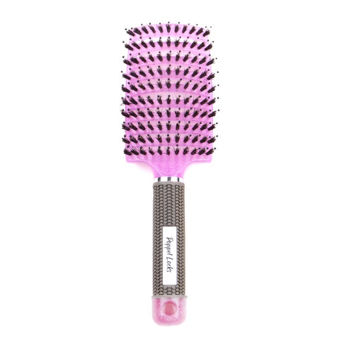 Magic hair brush - Purple Glitter for wholesale by Poppet Locks