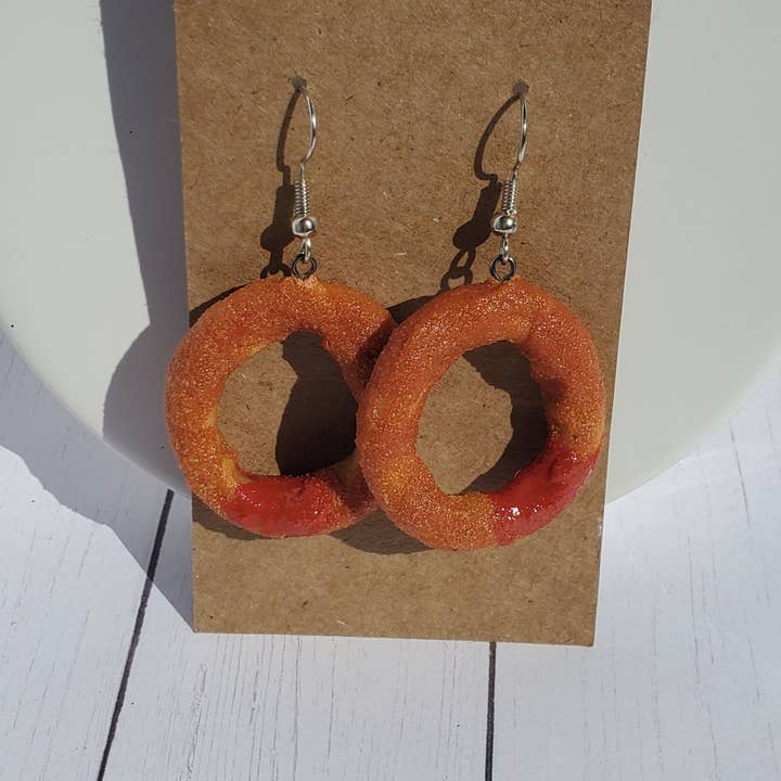 REMOVED BRAND - Wholesale Dangle Earrings - Onion Ring Earrings, Snack Earrings, Food Jewelry3