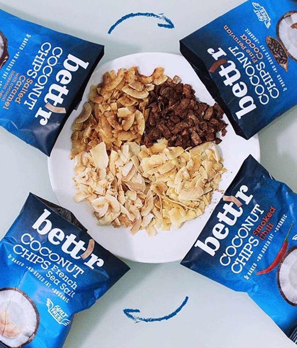 Smart Organic - Vendita all'ingrosso Patatine - Chips di cocco al caramello salato biologiche Bett'r, 40 g4