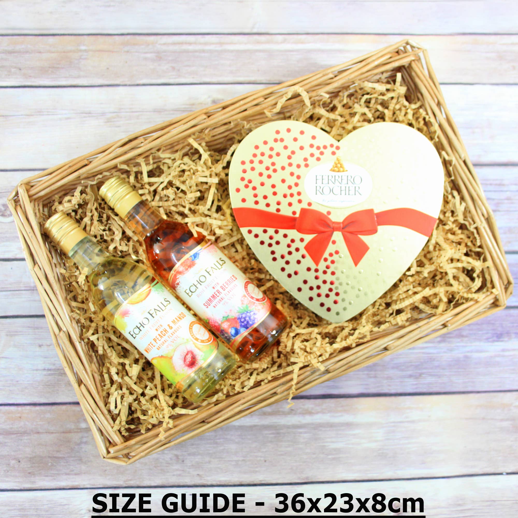 Candi Gifts – wholesale Basket – Wicker Hamper Gift Kit - Shallow Basket Tray / GOLD (x10) 4