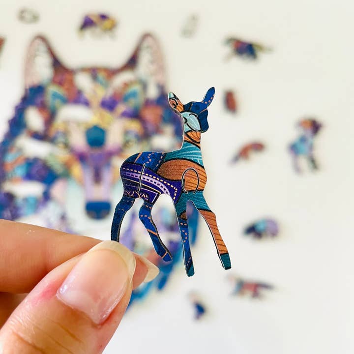 Lubiwood - Wholesale Puzzle - Adult - Wild Wolf Jigsaw A4 Premium Box10