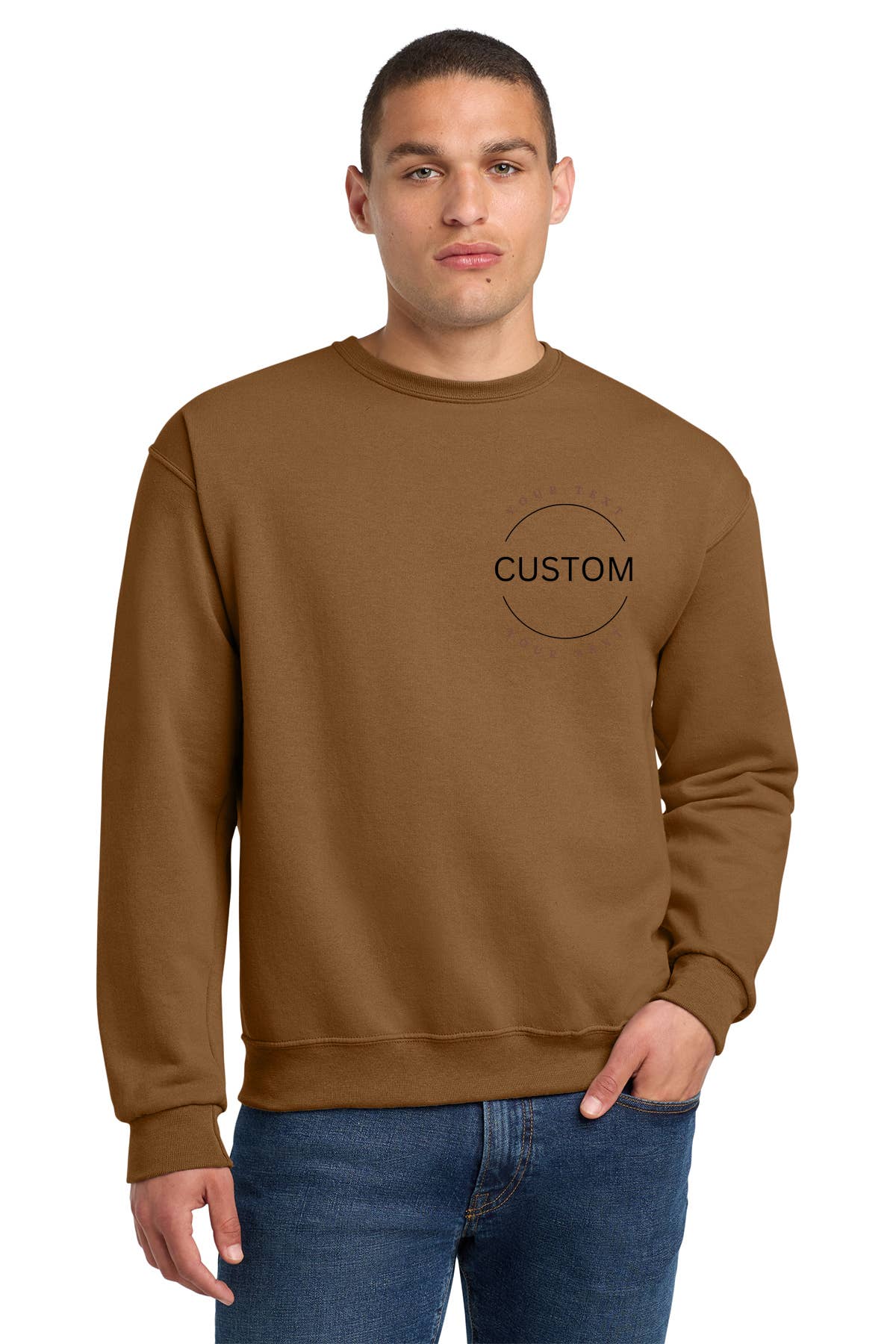 One Nine - Wholesale Graphic Sweatshirt - Unisex - Custom  Sweatshirt /Golden Pecan Sweatshirt 0