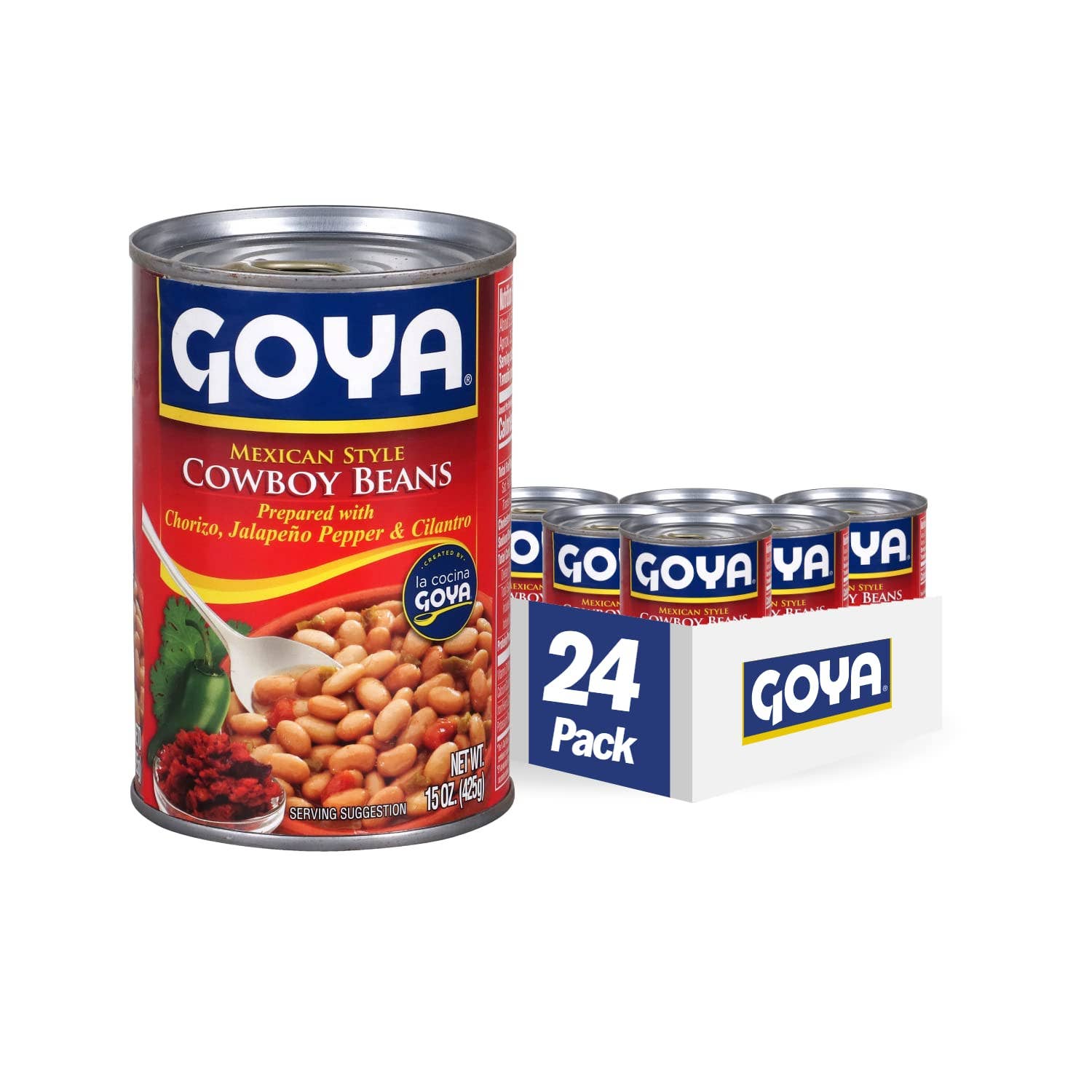 L&F Universal Goods - Vente Légumineuses - GOYA Haricots Cowboy Style Mexicain Prêts à Manger 24/15OZ0