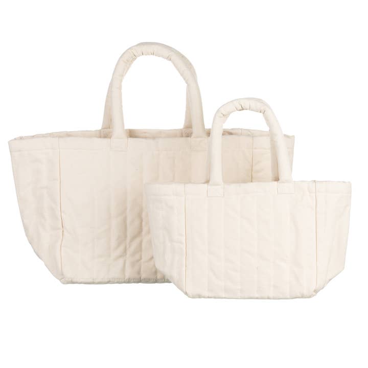 Shoeless Joe Ltd - Wholesale Tote Bag - Women's - Quilted Canvas Bags - Set Of 2
