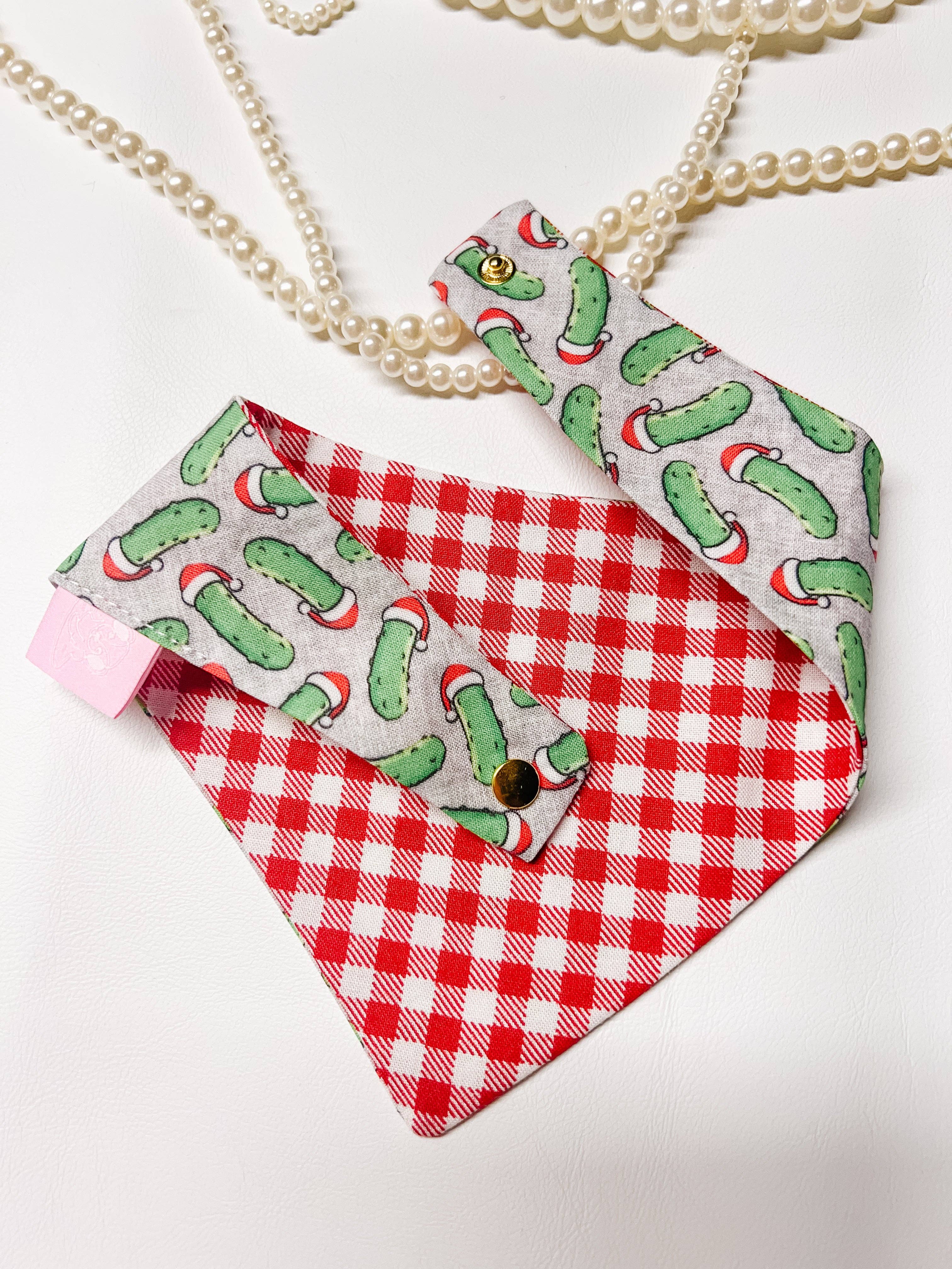 StellaLoo - Venta al por mayor Bandana - Perros - Pañuelo Reversible para Perros con Pepinillos Navideños, Bufanda Invernal para Mascotas2