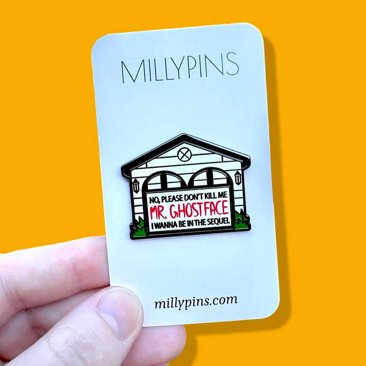 Millypins - Wholesale Lapel Pin/Button - Scream Inspired “Mr. Ghostface!” Horror Enamel Pin Halloween1