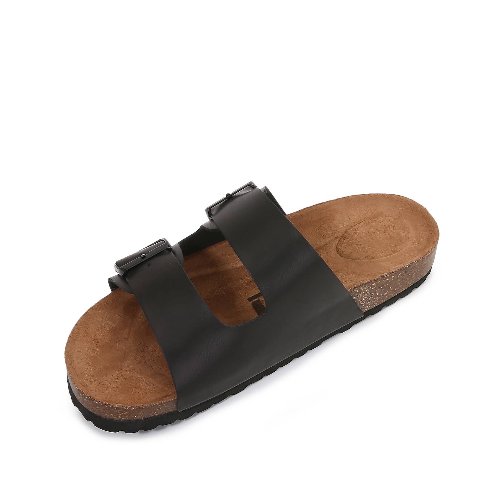 Donkerrood Zachte kurk sandalen met dubbele band en schuifzool voor groothandel op Faire21