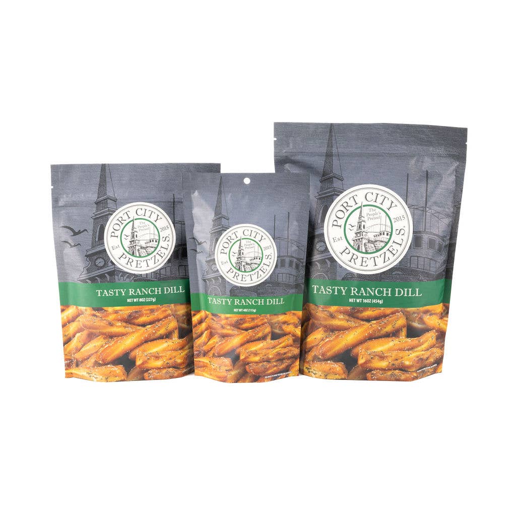 Port City Pretzels - Wholesale Pretzels - Tasty Ranch Dill Pretzels - 8 oz 1