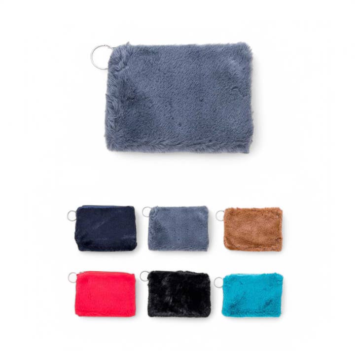 LA Jewelry Plaza - Wholesale Pouch - Women's - Faux Fur Plushy Pouch Set