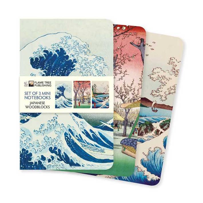 Simon & Schuster - Wholesale Notebook - Japanese Woodblocks Set of 3 Mini Notebooks by0