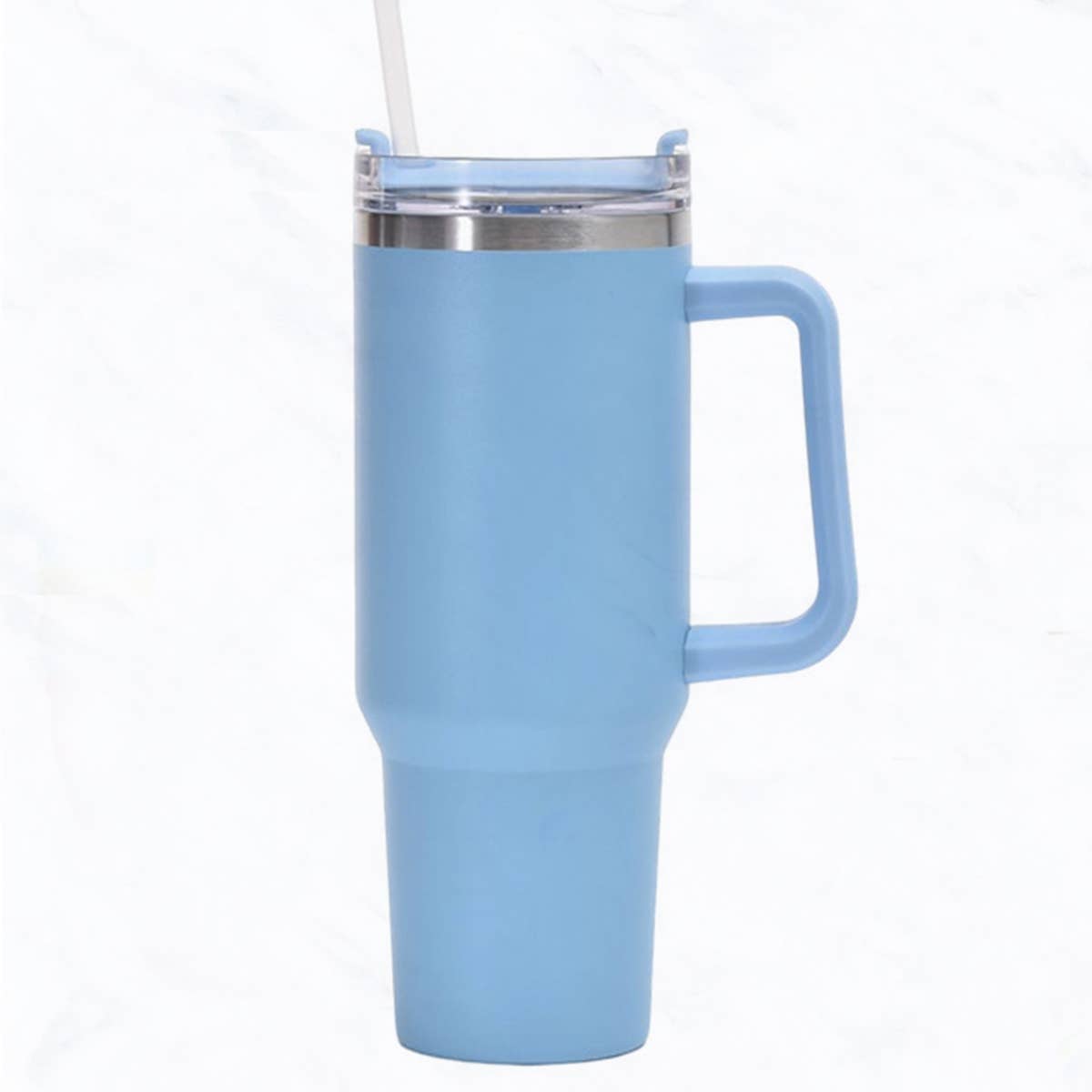 Suzie Q USA - Wholesale Insulated Mug/Tumbler - 40 oz, Stainless Steel Tumbler with Handle, Straws Include14