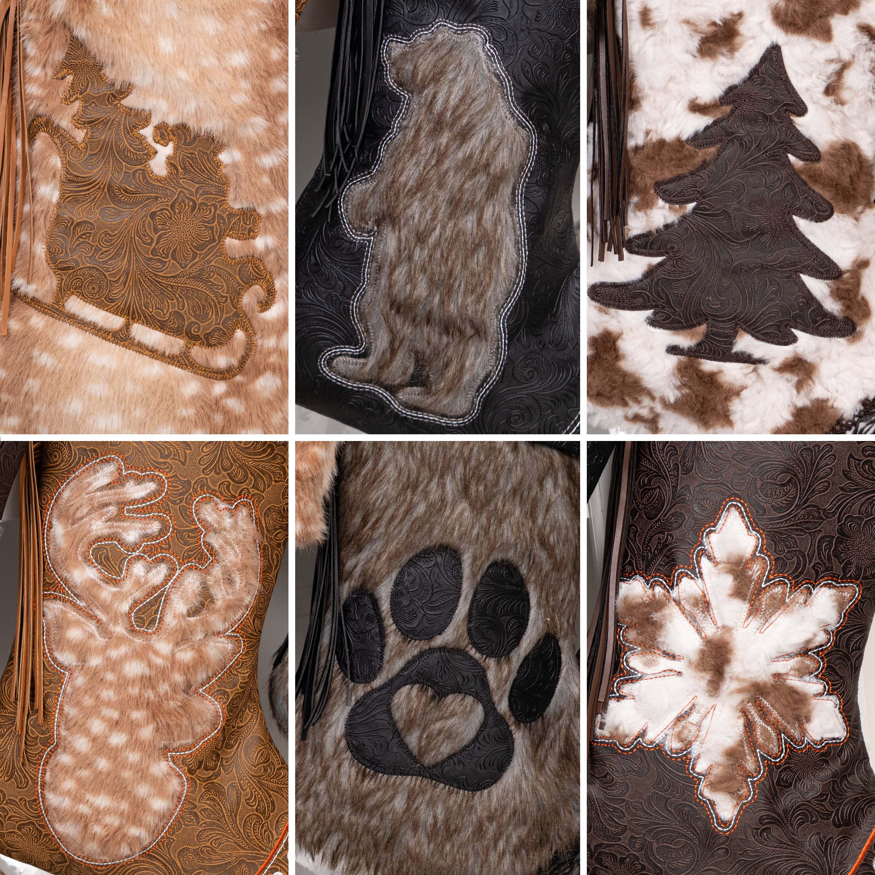 GEXWORLDWIDE – wholesale Holiday Stocking – New Western Cowboy Embroidered Christmas Stocking6