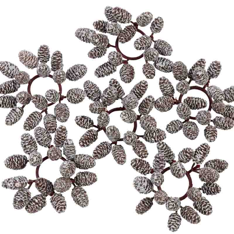 Factory Direct Craft - Wholesale Candle Holder - 3-1/2" Artificial Pinecone Taper Candle Ring3