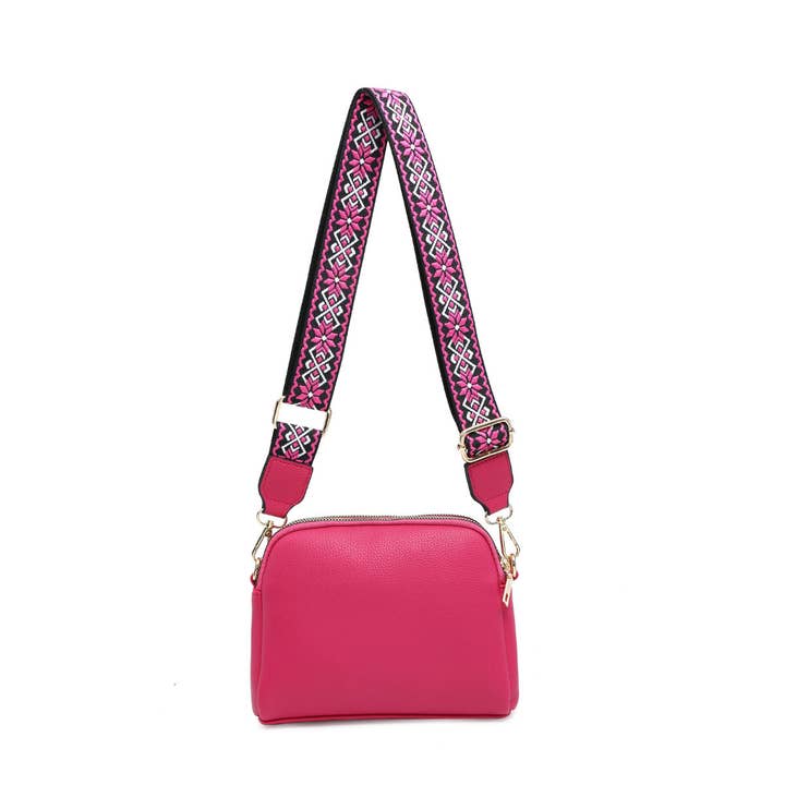 Papaya Fashion Ltd - Wholesale Crossbody bag – Women's - B23002 Bee Cross Body Handbag with double zip top sections15