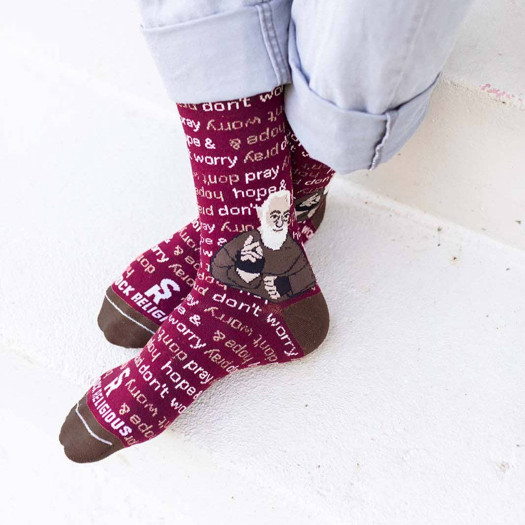 Sock Religious – wholesale Socks – Unisex – St. Padre Pio Adult Socks1