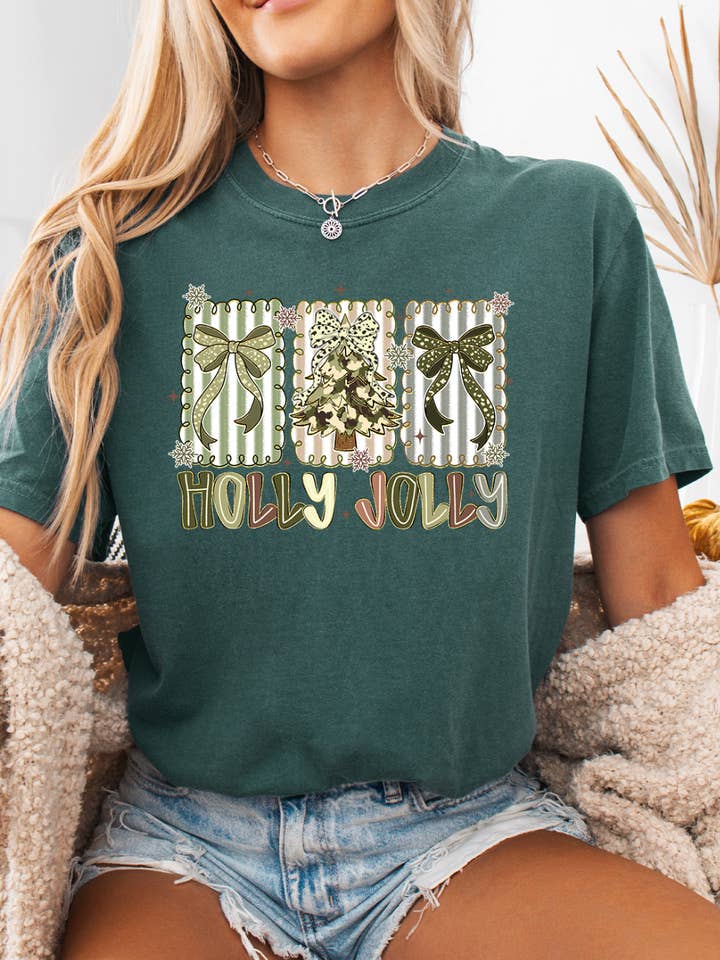THE LATTIMORE CLAIM - Wholesale Graphic Sweatshirt - Women's - Holly Jolly Camo Christmas Tee & Sweatshirt3