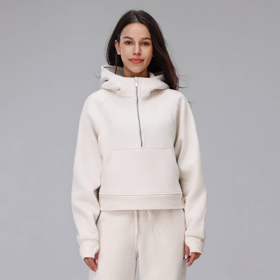 Sodalemon - Wholesale Hoodie - Women's - Women Cropped Fleece Hooded Hoodie9