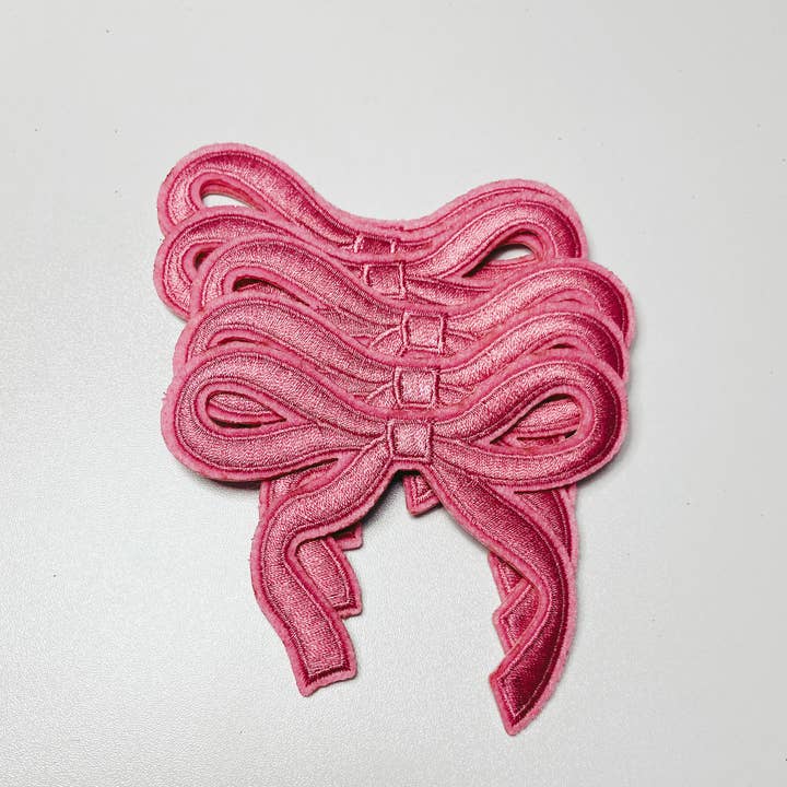 TEELUX - Wholesale Patch - 3.75" Embroidered Bows (Choose your color) - Embroidered Hat Patch