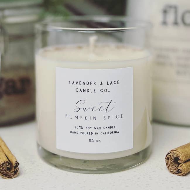Sweet Pumpkin Spice Candle for wholesale by Lavender & Lace Candle Co