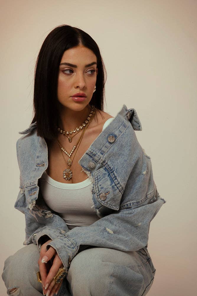 TOVA - Wholesale Link & Chain Necklace - Oakland In Champagnes12