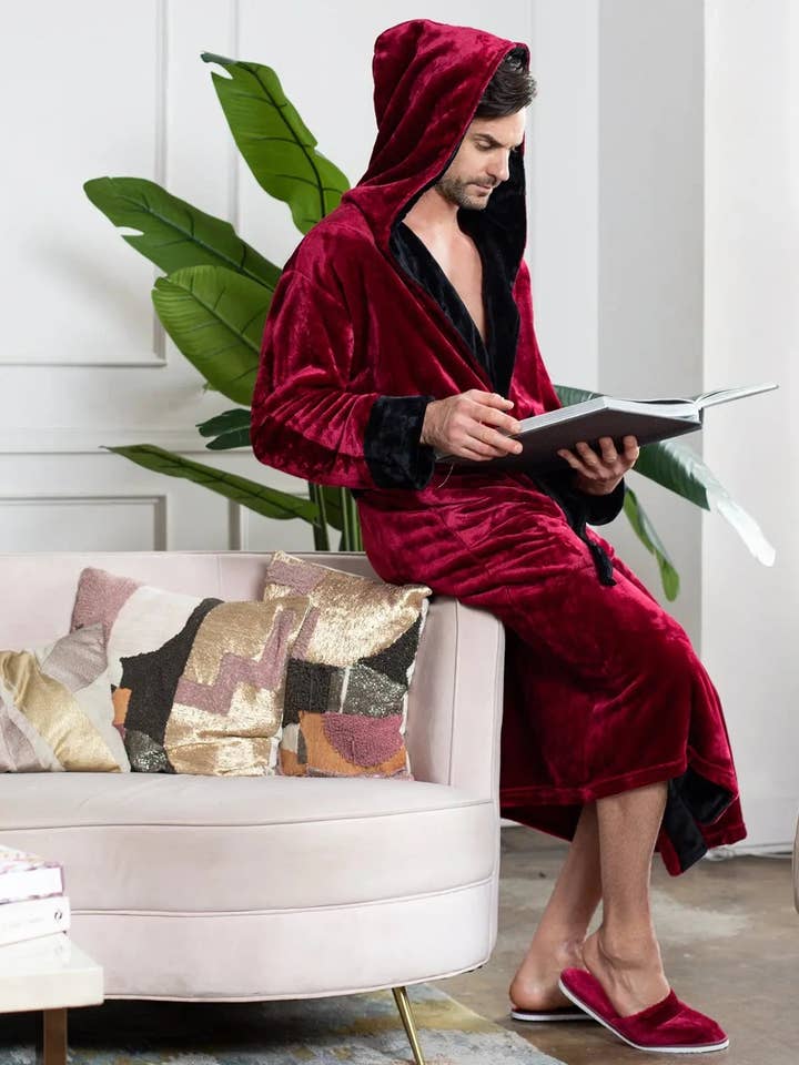 Lotus Linen – Robe - Homem por atacado – Roupão de Homem com Capuz – Conforto Ultra-Macio em Plush para Uso Diário15