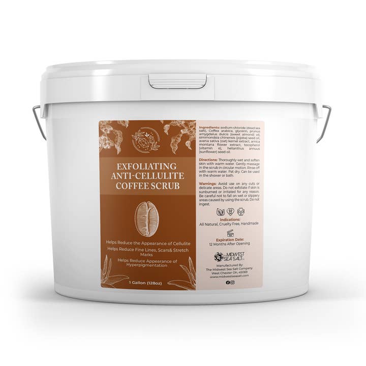 Peeling Anti-Cellulite-Kaffee-Peeling — 128 oz für den Großhandel von The Midwest Sea Salt Company