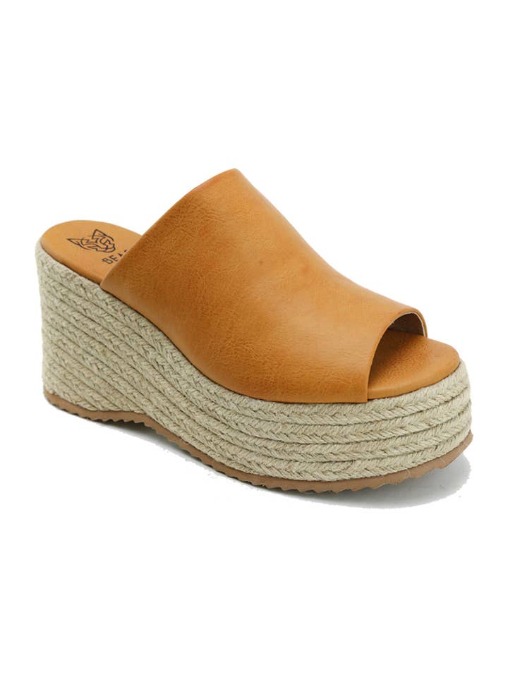 BEAST FASHION - Wholesale Platform Heels - Women's - STACEY-01 Espadrille Platform Mules