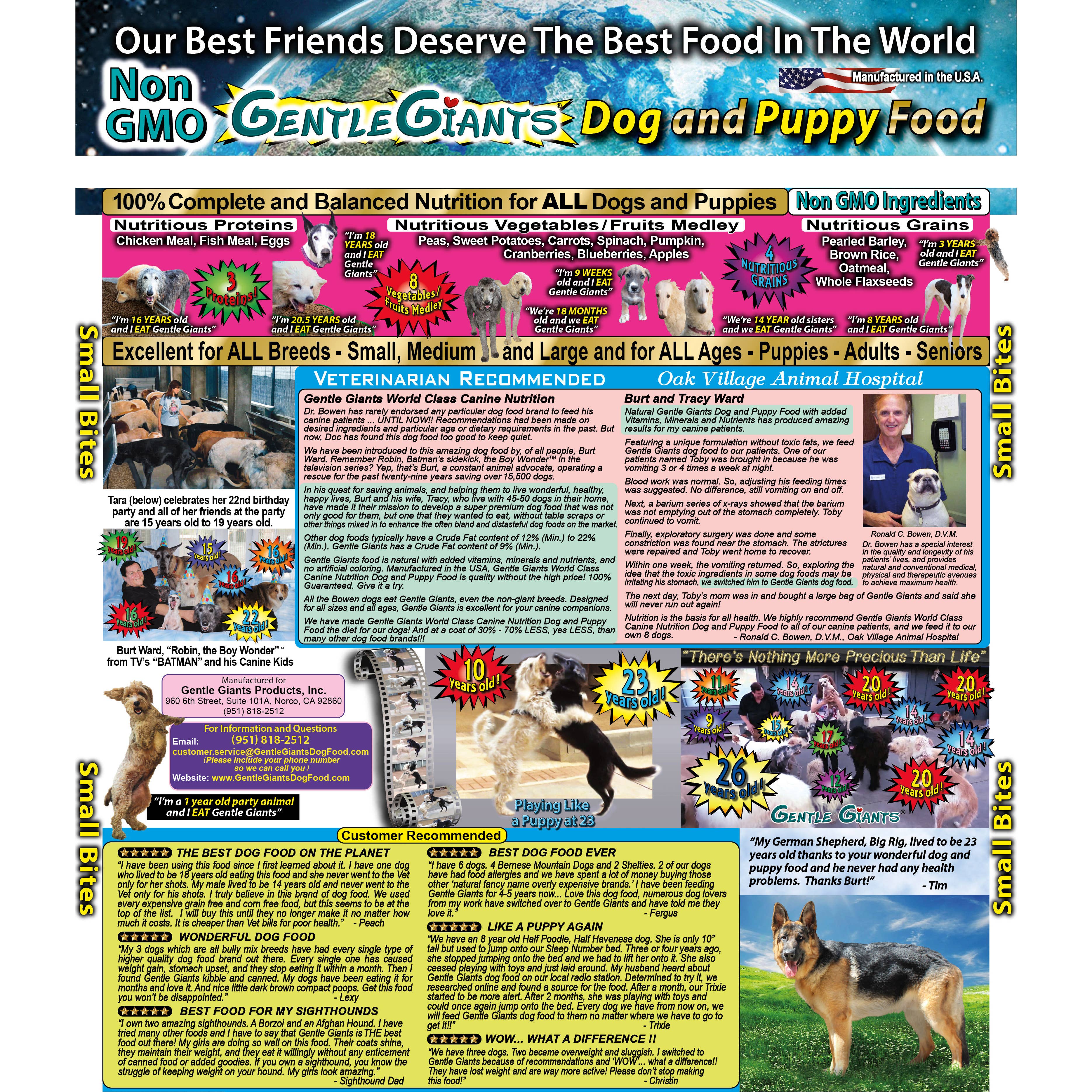 Gentle Giants Products - Wholesale Pet Food - Dog - 24 lb Gentle Giants Beef & Bacon Natural Non-GMO Dog & Puppy9