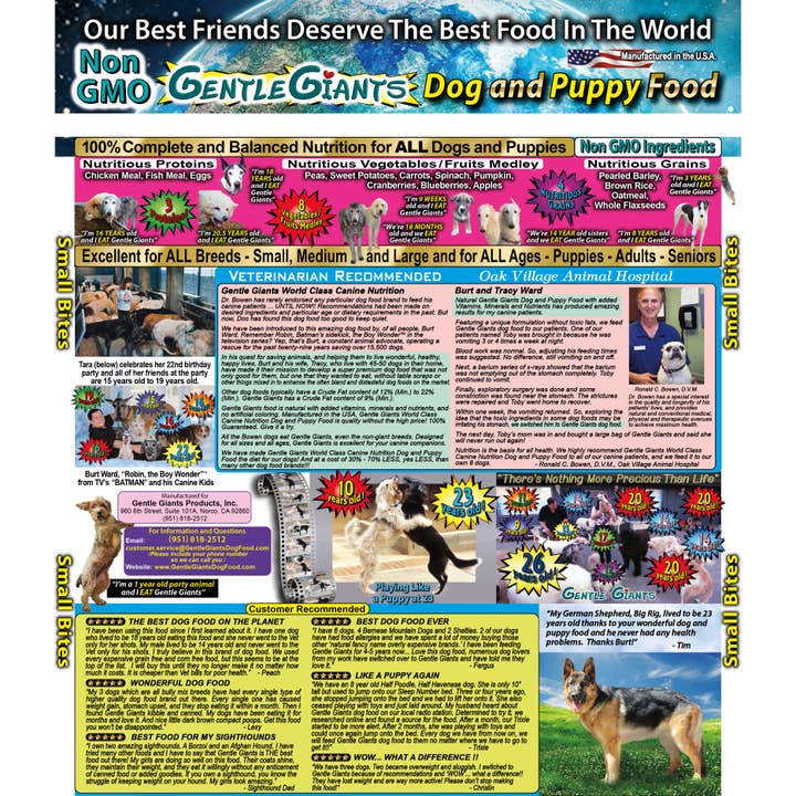 Gentle Giants Products - Wholesale Pet Food - Dog - 24 lb Gentle Giants Beef & Bacon Natural Non-GMO Dog & Puppy9