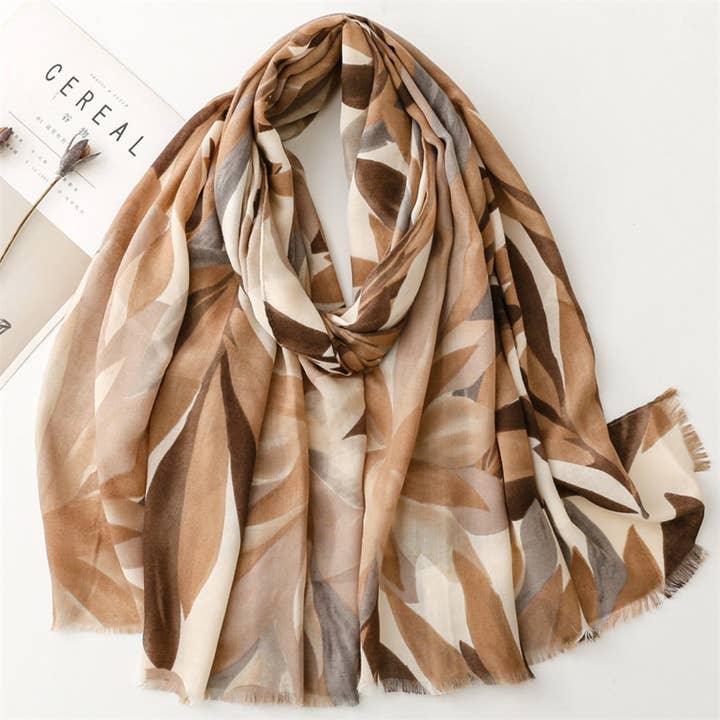 Funkyrel® Atzbranding Limited - Wholesale Scarf - Women's - Scarvii - Elegant Floral Pattern Scarf