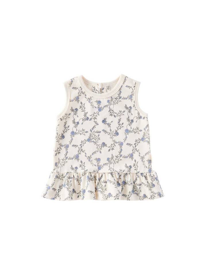 Tanktop aus Bio-Baumwolle mit Rüschen - Rosen für den Großhandel von Norsu Organic